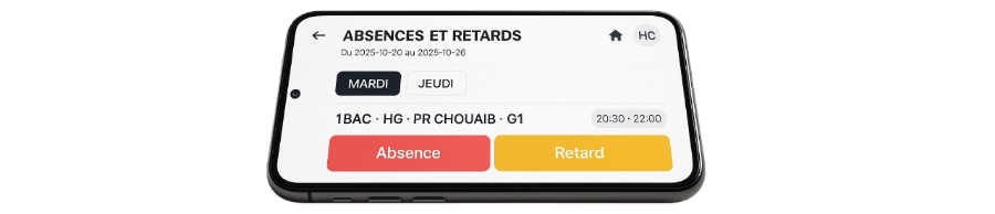 application gestion scolaire Maroc